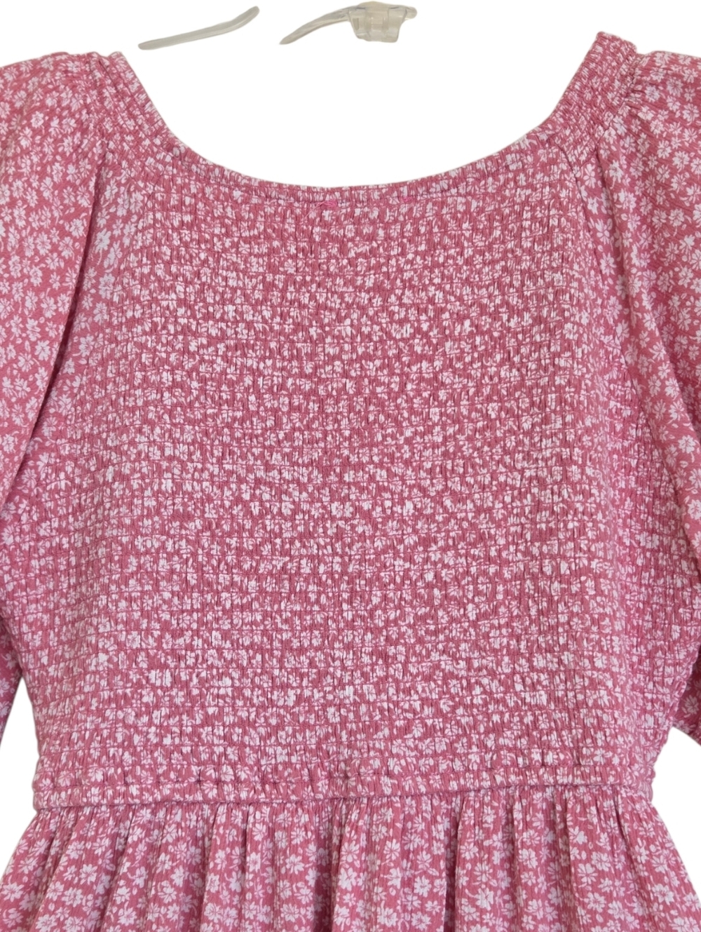 IN LOOM Ditsy Floral Mini Dress FLUTTER SLEEVE Smocked Bodice Lined M by In Loom - Picture 5 of 16